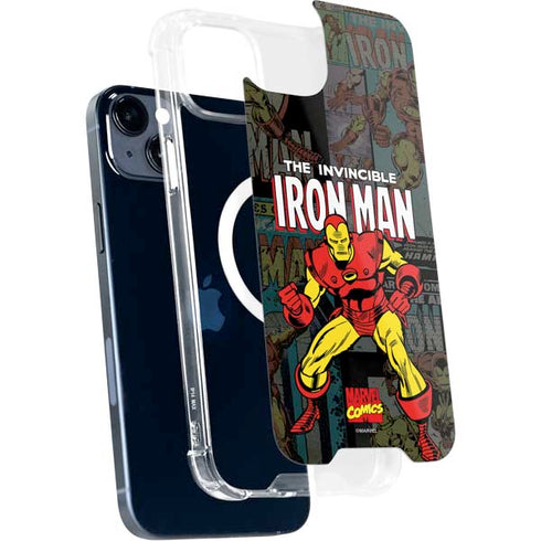 Marvel Classic Comics Iron Man Action Vintage iPhone 15 MagSafe Case
